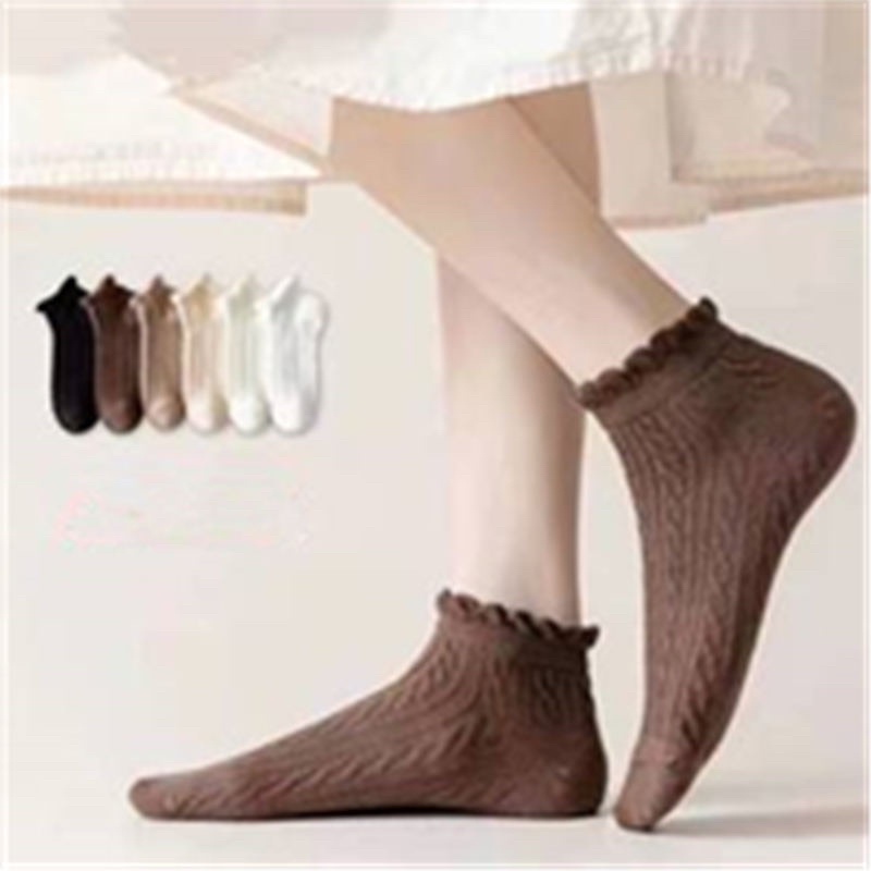 [COD] KAOS KAKI PENDEK RAJUT IMPORT KNIT KAOS KAKI RENDA WANITA KAOS KAKI FASHION ALA KOREA