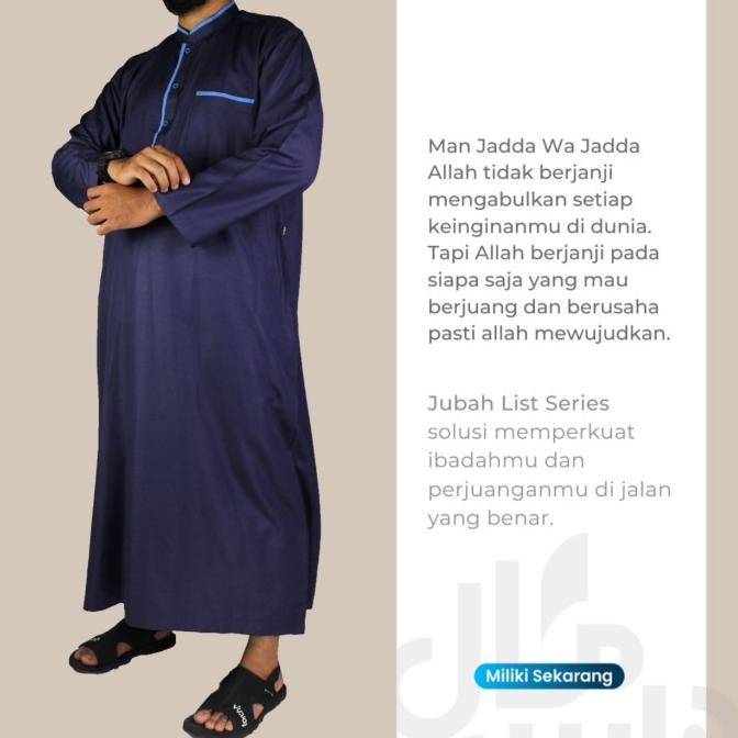 Baju Gamis Pria Jubah Laki Dewasa Zain Lengan Panjang Al Haramain