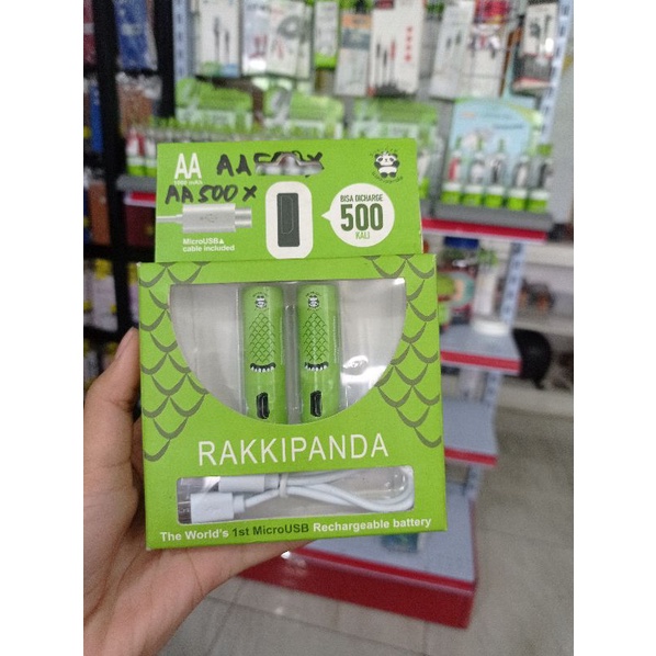 Battery Pakki panda AA 1000 MAH,BISA DICHARGER  500 KALI