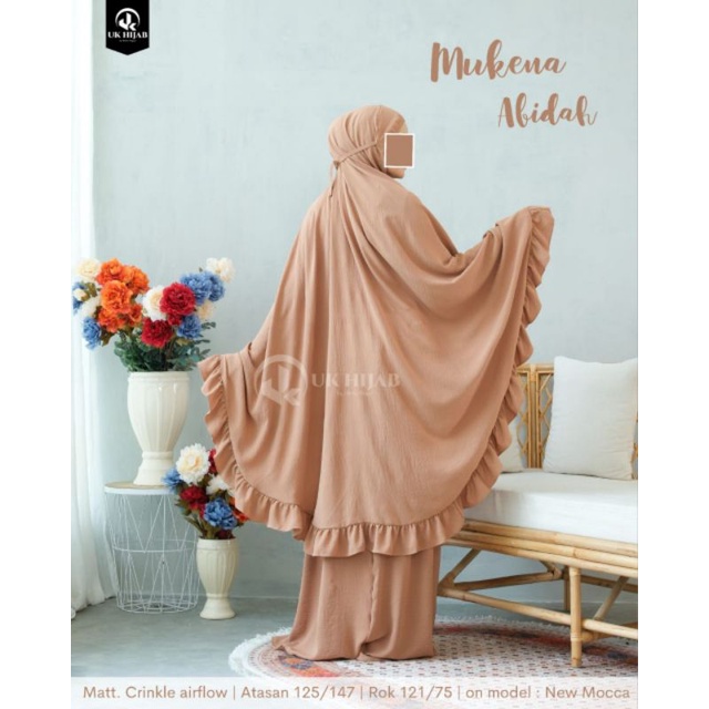 MUKENA ABIDAH CRINKLE / MUKENA JUMBO / MUKENA CRINKLE AIRFLOW / MUKENA MURAH PREMIUM