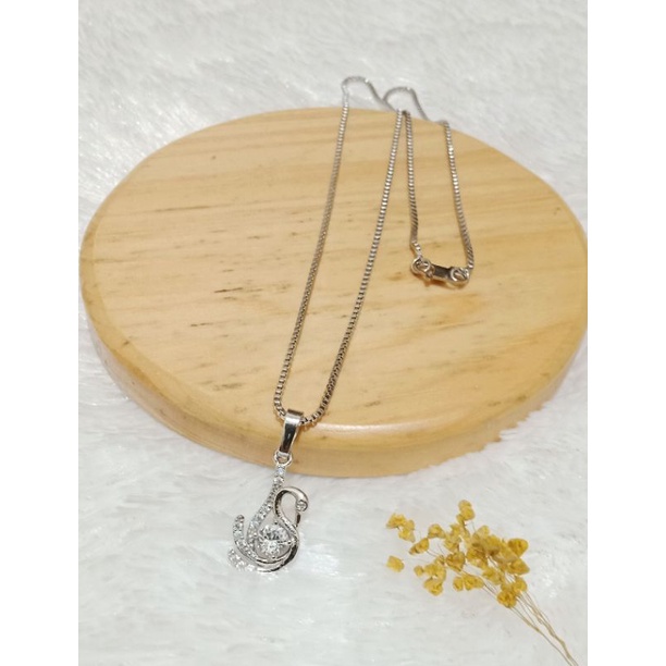 MAC125. Kalung xuping Angsa dewasa lapis emas dgn mata zircon 45cm