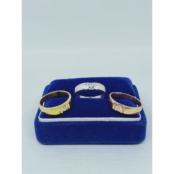 Cincin ring mp 1 wedding ring / cincin perak asli silver 925 lapis emas/ cincin fashion pria &amp; wanita terbaru