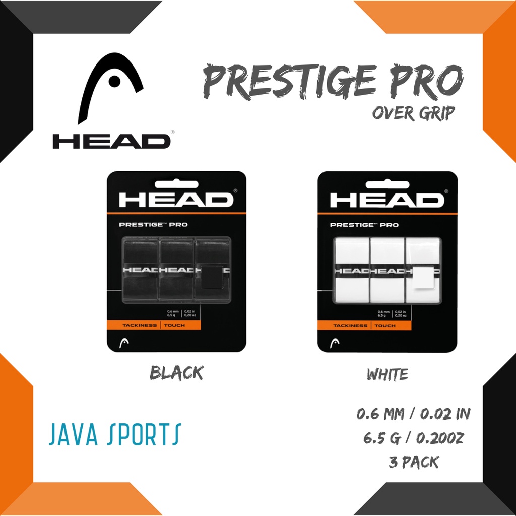 Grip Lapis Tenis Head Prestige Pro | Overgrip | 3 Pack | 0.6mm