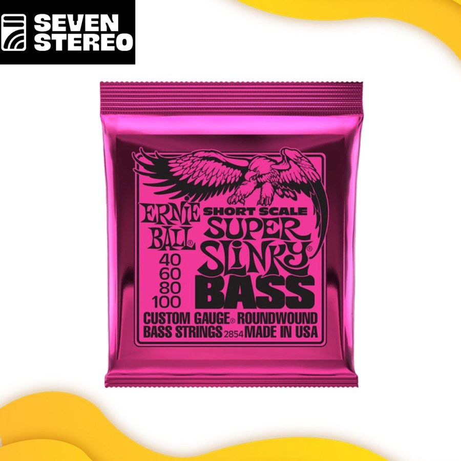 Ernie Ball 2854 Super Slinky Short Scale Bass Strings, 40-100