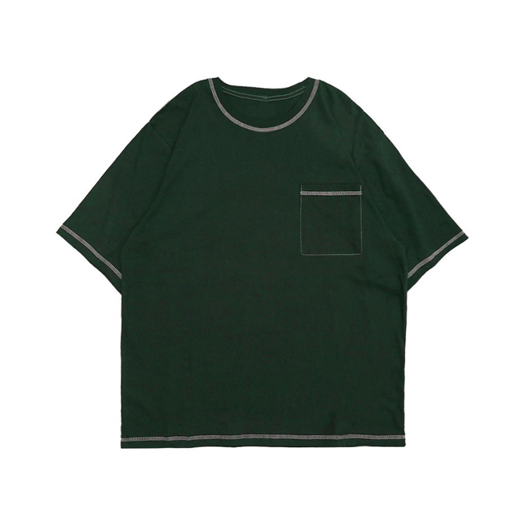 Kaos Oversize Polos Pocket Model Distro Pria Wanita