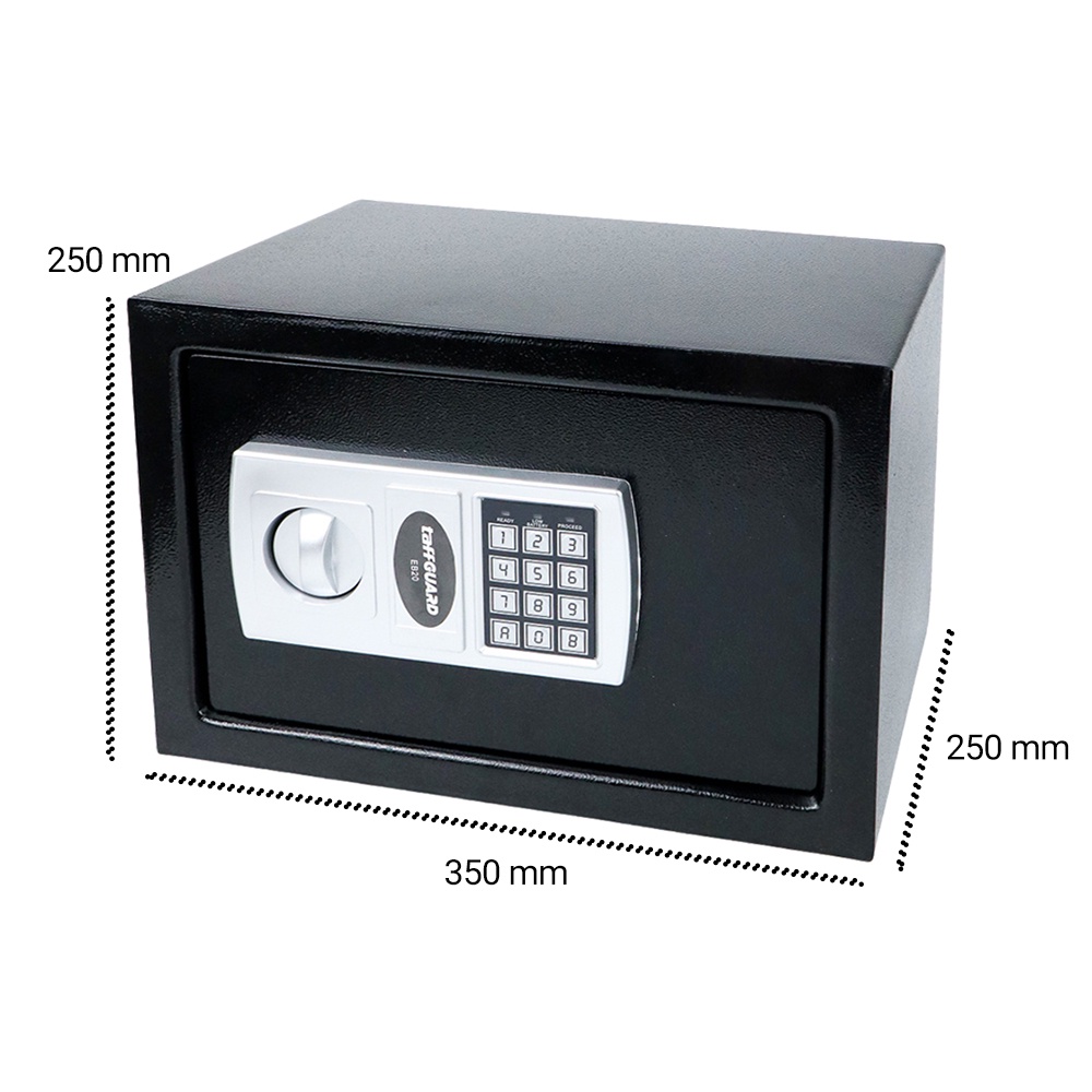 TaffGUARD Kotak Brankas Hotel Mini Electric Password Safe Deposit Box Size Besar - EB20 - Black - 7RTH06BK