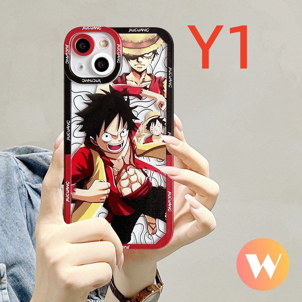 Casing Soft Case Anime One Piece Trendi Kompatibel Untuk iPhone 11 Pro Max 7Plus XR X XS Max 13 12 11 14 Pro Max8 7 6 6s Plus Se2020 Shockproof Cute Luffy Sauron Phone Cover