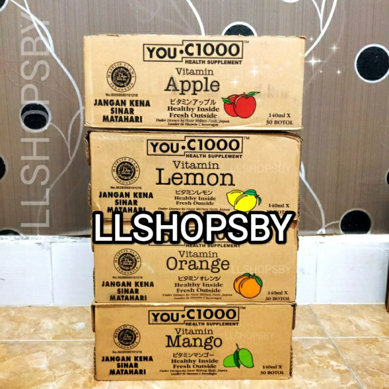 

you c 1000 orange lemon mangga apel 1 dus 1 karton isi 30 surabaya