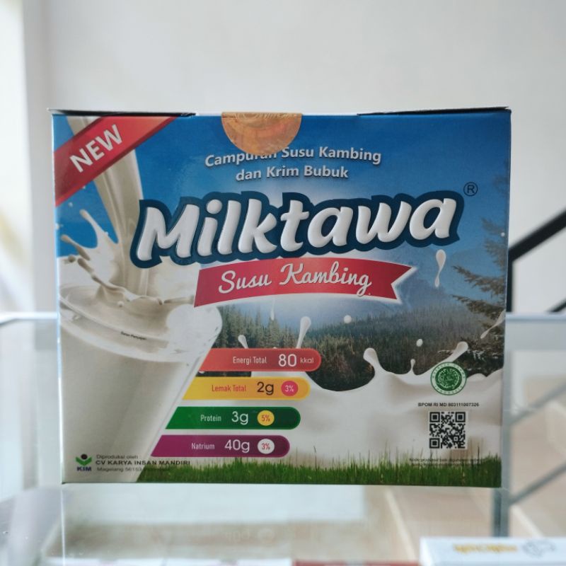 

milktawa susu kambing full cream dalam kemasan sachet