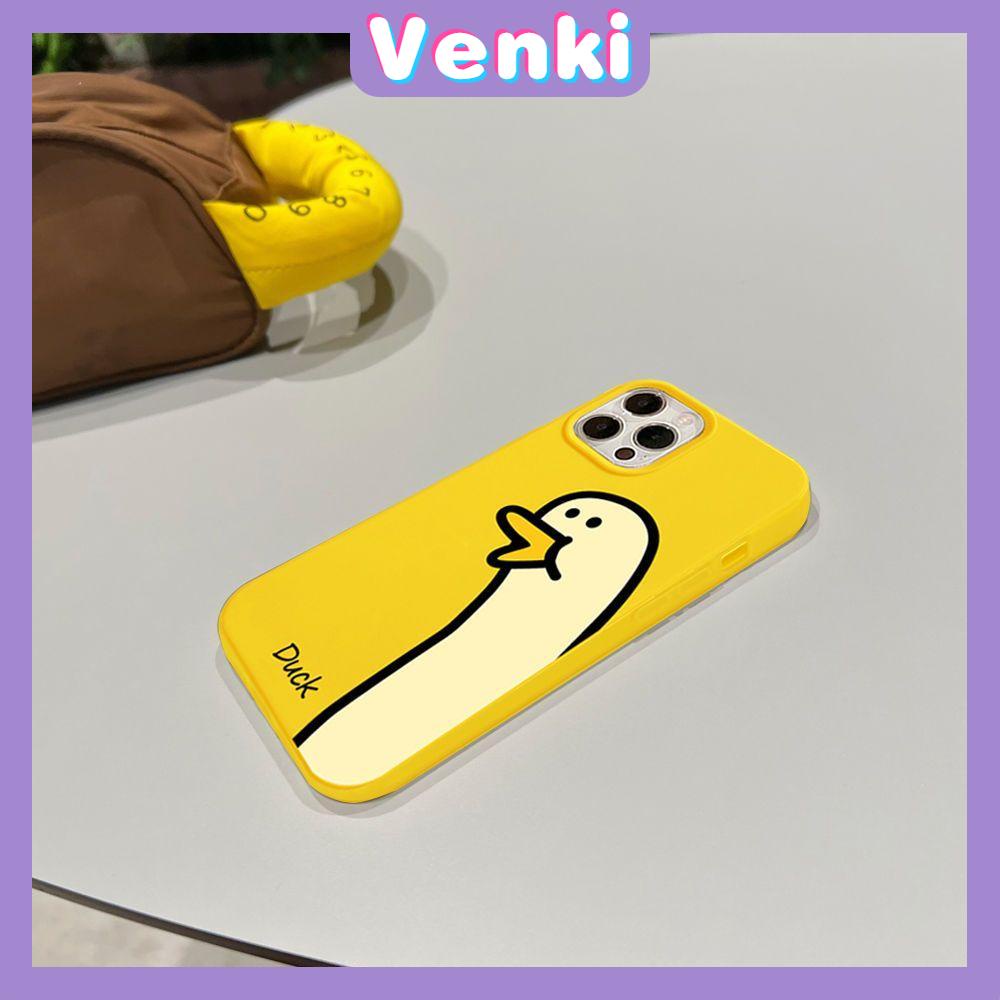 Case For iPhone 14 Pro Max Soft TPU Candy Case Cute Cartoon Duck Glossy Yellow Back Cover Camera Protection Shockproof For iPhone 13 12 11 Plus Pro Max 7 Plus X XR