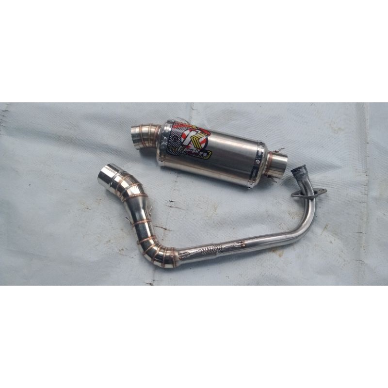 Knalpot racing KAWAHARA oval 20cm for beat. Scoopy. Vario. Mio sporty. beat karbu. Mio j. Mio GT. dl