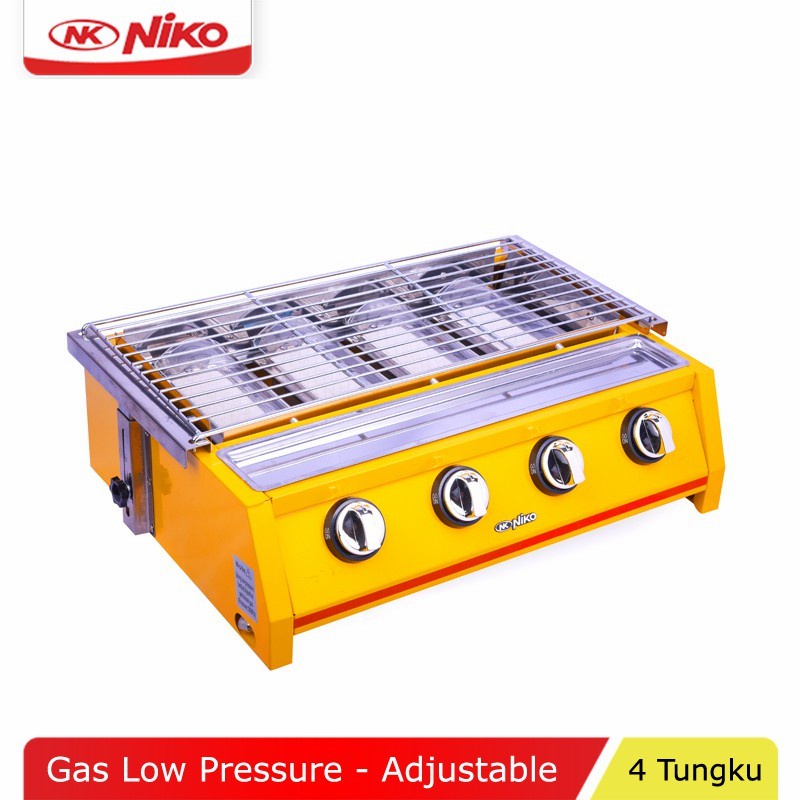 Niko Kompor Gas 4 Tungku Pemanggang Sosis Dan BBQ Grill NK-GR4