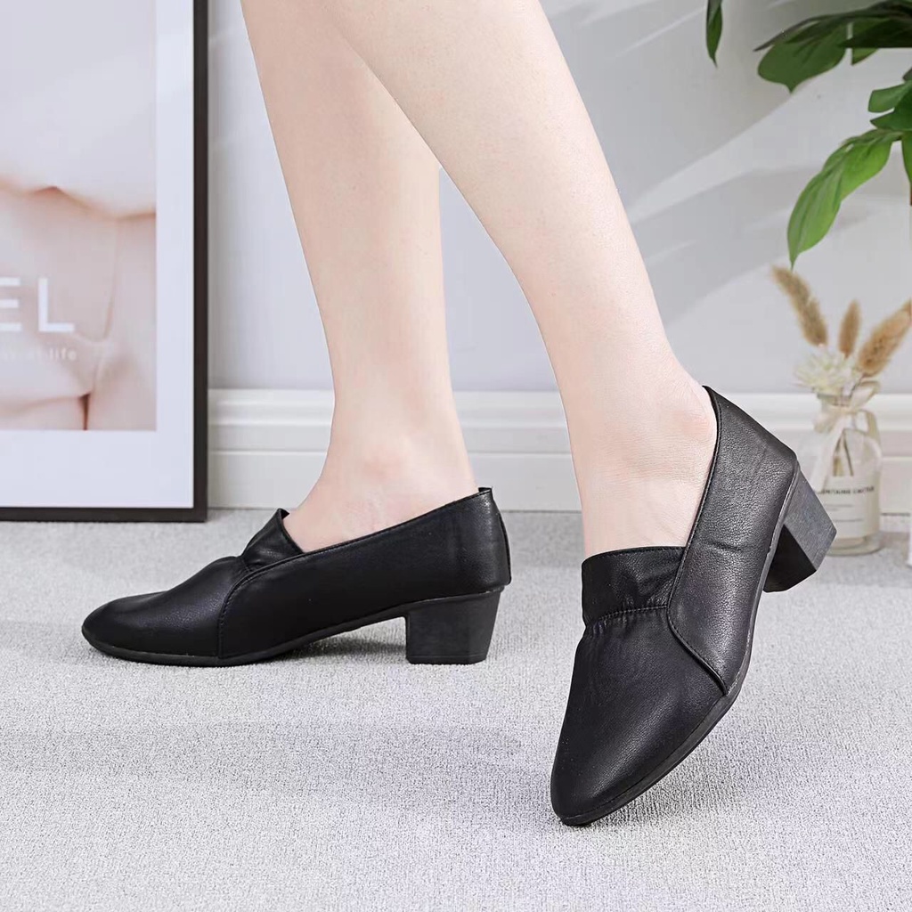 Permata Sepatu Heel Kerja Wanita QP3318 Sepatu Pentopel Import  Premium Quality