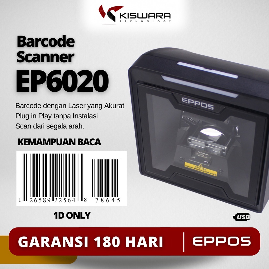 Omni Barcode Scanner EPPOS 1D EP6020 KiswaraBandung