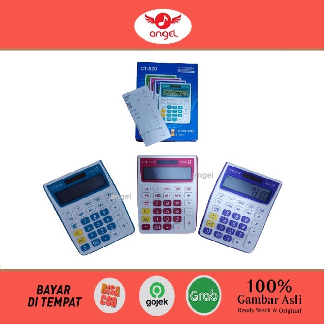

CUCI GUDANG Kalkulator Citizen CT-520 Kalkulator Warna Warni Kalkulator 12 Digit