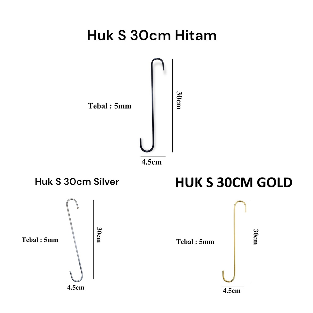 Hook Cantolan S Stainless Ukuran 30cm - harga/pc