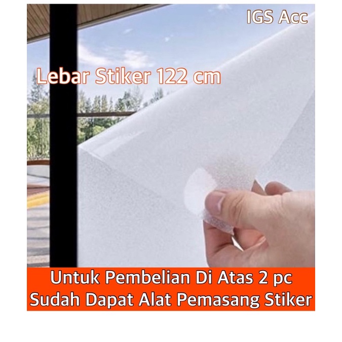 Stiker Kaca Jendela Sanblast Buram Polos Es  L122cm x P 50cm