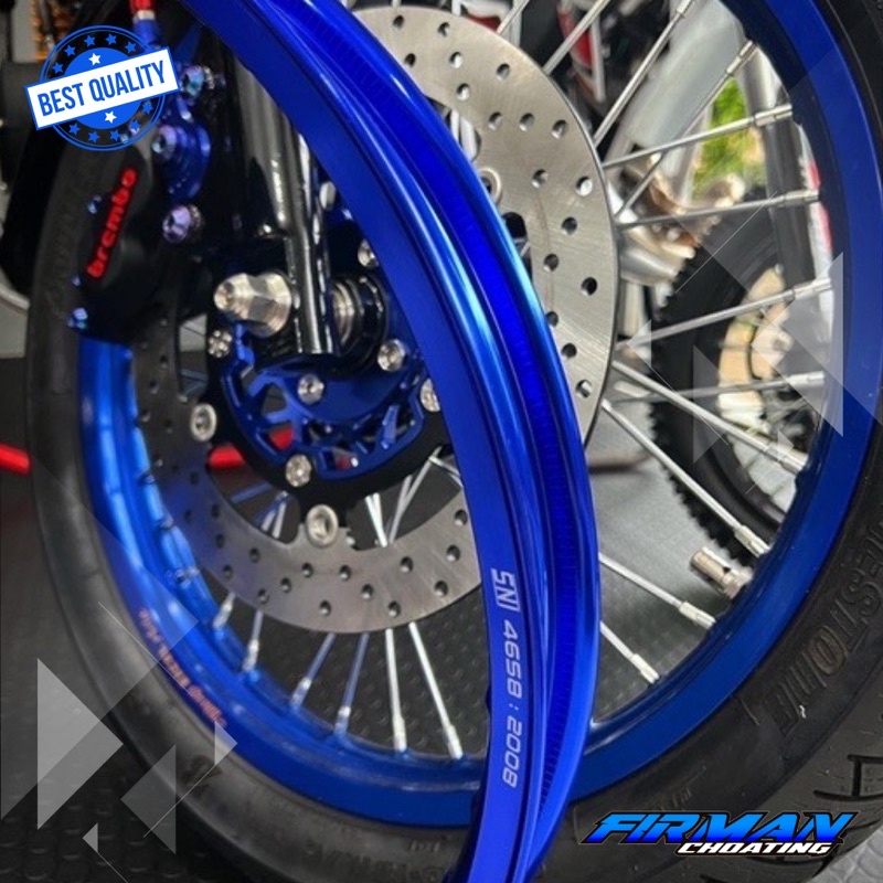 Ring rim velk scarlet 18x185 dan 18x160 biru 36 hole (sepasang) Rx king dll