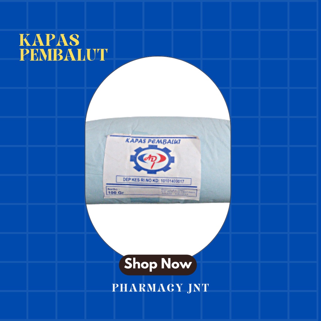 KAPAS PEMBALUT PUTIH 100 GR / KAPAS PEMBALUT LUKA / ALAT P3K