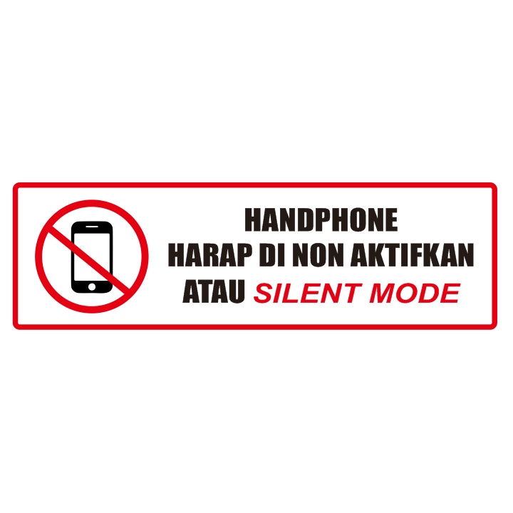 

Stiker Hp Harap Di Non Aktifakan Waterproof