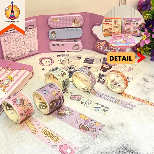 

Paket Jurnal 4 in 1 S001 Study Hard Washi Tape Sticker Sticky Notes Notebook A5 Lucu Import Funny Fancy Stuff Best Gift Hampers Souvenir Stationery For School Alat Tulis Kantor Sekolah Ready Grosir Kado Ulang Tahun READY COD