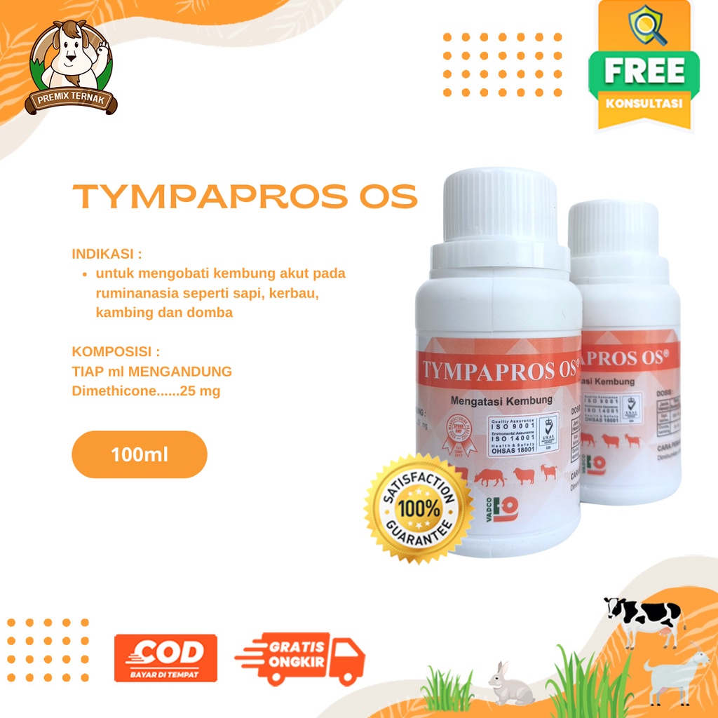 TYMPAPROS OS 100ML I (seperti Tympanol mengatasi kembung, bloat dan tympani)