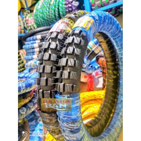 Terlaris Sepasang 2 Ban Motor Bebek Cros 250-17 & 275-17 Ban Cros Ring 17 Ban Bebek Cangkul Ban