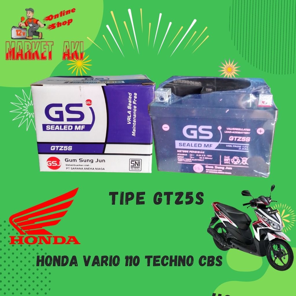 Aki Motor Honda Vario 110 Techno CBS