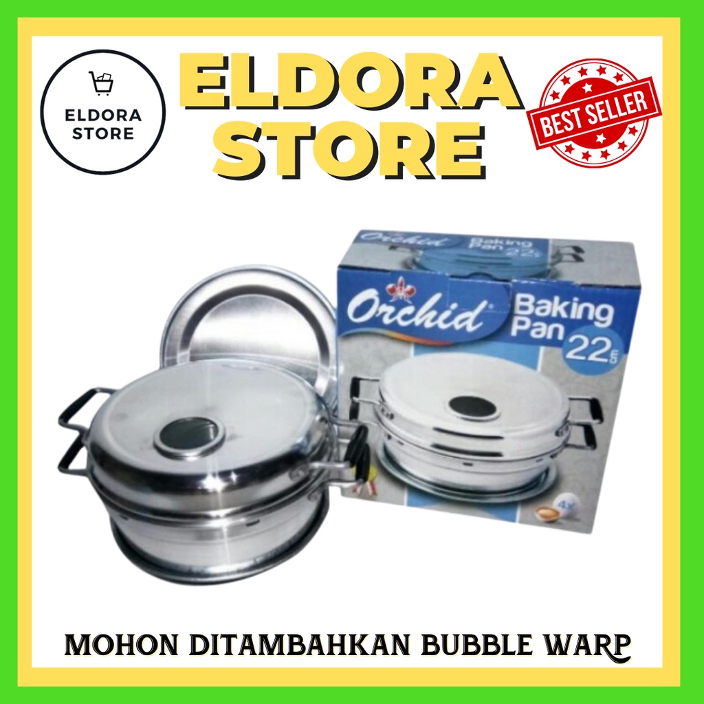 Cetakan Kue Baking Pan Orchid 22cm | Loyang Kue Bolu Cetakan Kue Bolu | Baking Pan