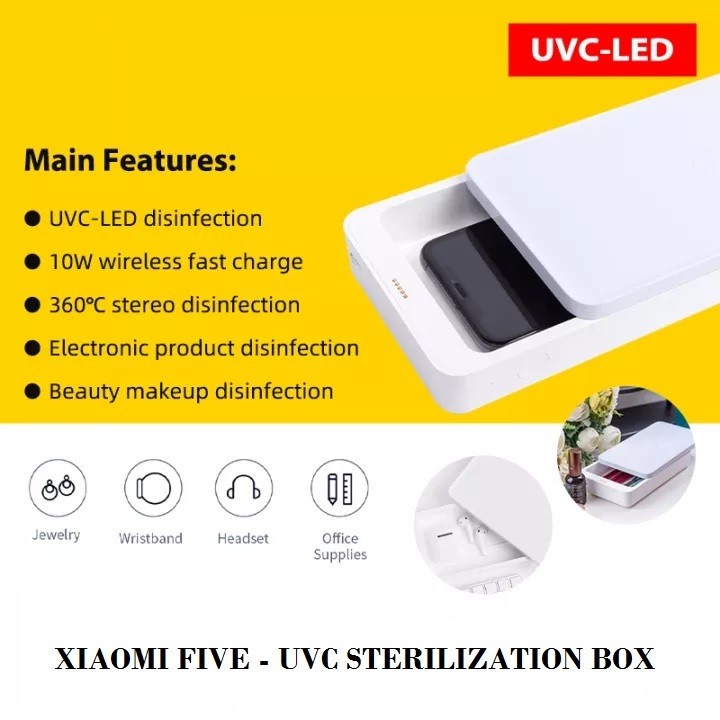 15 FIVE Sterilizer Box Disinfection UV Wireless Charger 10W - YSXDH001WX