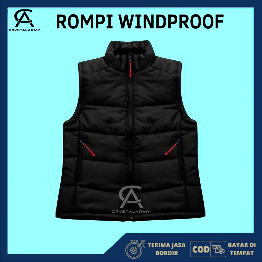 Jaket Rompi Perasut Motor Vest Riding Pelindung Dada Bodyvest Anti Angin