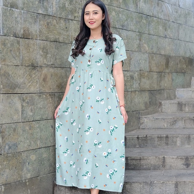 Daster Rayon Aline Busui Friendly Homedress Rayon ada tali / Daster Kekinian / Daster Premium DRESS RAYON / DRESS BUSUI Home Dress Rayon Premium  BEST SELLER KAREEN DRESS / KIMONO DASTER BUSUI TALI SAMPING KANAN KIRI DASTER VIRAL Daster Kan