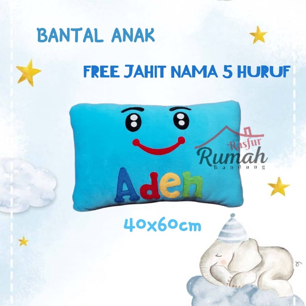 [LUCU &amp; UNIK] Bantal custom nama ukuran 40x60cm bahan velboa free tambah nama 5 huruf