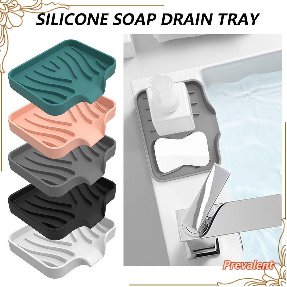 Preva Sabun Cuci Piring Silikon Meja Scrubber Dengan Built-in Drain Lip Sink Tray