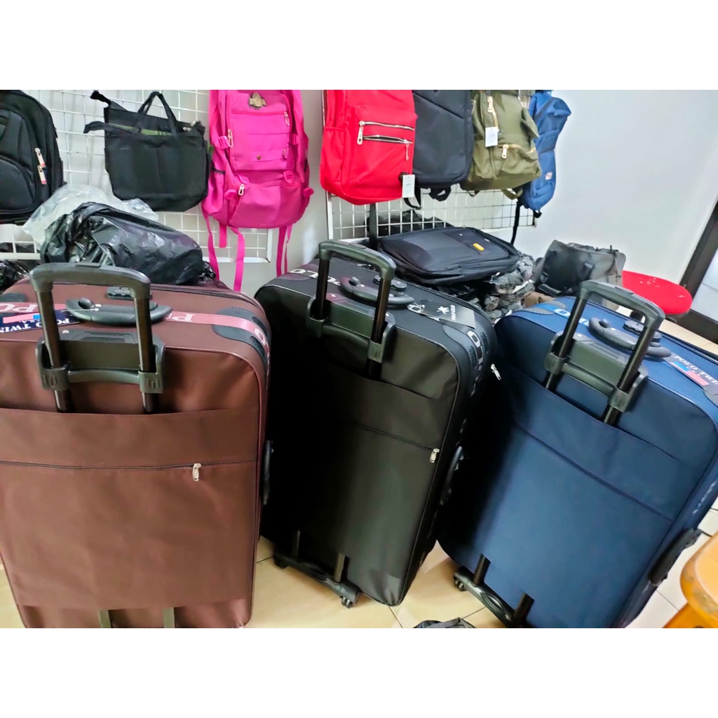 KOPER POLO TWIN KOPER CABIN KAIN TRAVELBAG TROLLY RODA ORIGINAL IMPORT BAGASI BUKAN CABIN