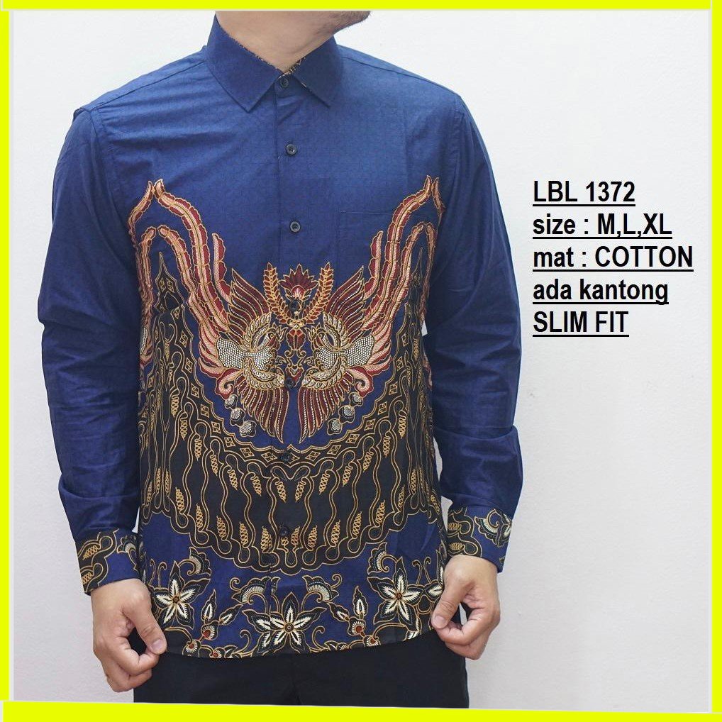 KEMEJA PRIA BATIK LENGAN PENDEK HEM BAHAN KATUN HALUS LBL 1372 MEWAH PREMIUM BAJU ELEGANT SIZE M L XL  SKU MS JAKARTA