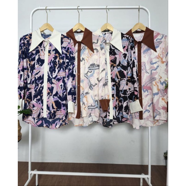 KEMEJA ABSTRAK ZAR*A (A) PREMIUM // ATASAN IMPORT PREMIUM // TOP IMPORT PREMIUM // FASHION IMPORT PREMIUM