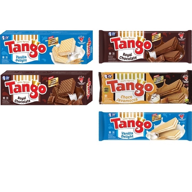 

tango wafer long coklat 110gr, long vanilla milk 110gr, coklat 133gr, vanilla milk 133gr, choco javamocca 110gr