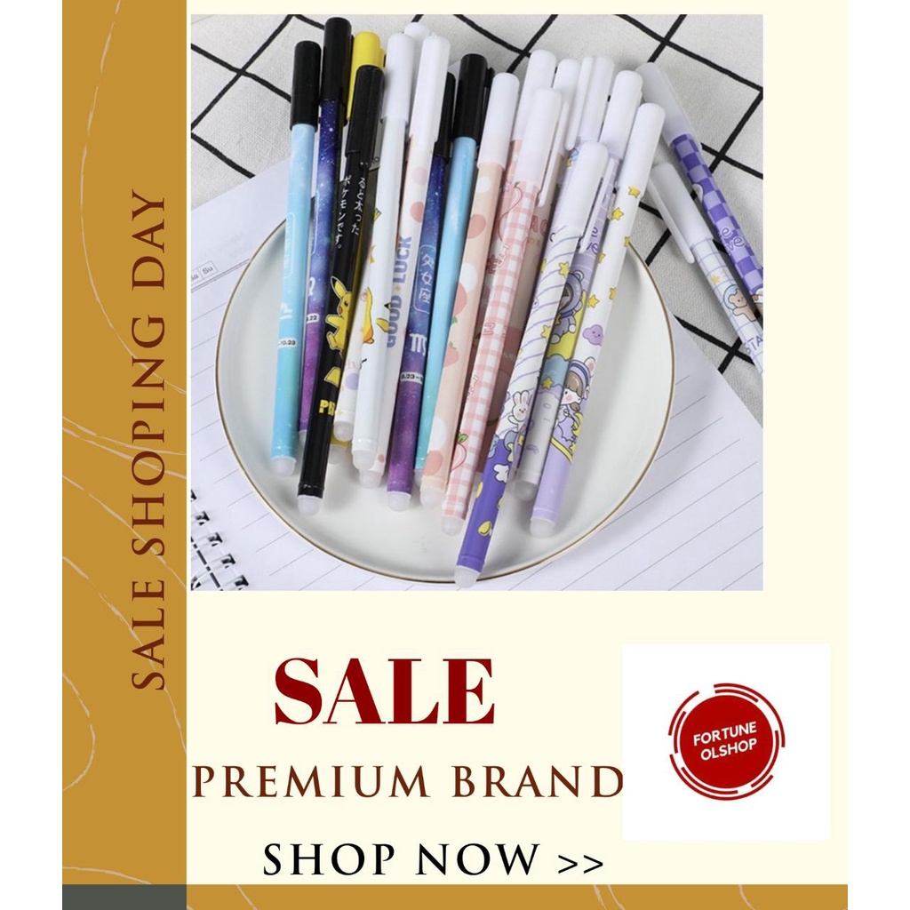 (FO) 1 PCS Pena Pulpen Bisa Dihapus Erasable Pen Warna biru