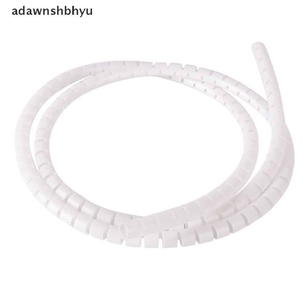 Adawnshbhyu 1m 10/25mm Kabel Spiral Wrap Tidy Cord Wire Banding Loom Storage Organizer Alat Flexible Reusable Spiral Tube Cable Organizer Kawat Bungkus Pelindung Kabel Wire Storage Pip