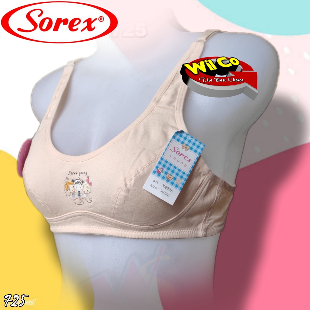 K725 - [Harga Per 1 Pcs] BRA/BH ANAK REMAJA WANITA PAKAIAN DALAM ANAKSOREX BUSA TIPIS TANPA KAWAT DUA PENGAIT