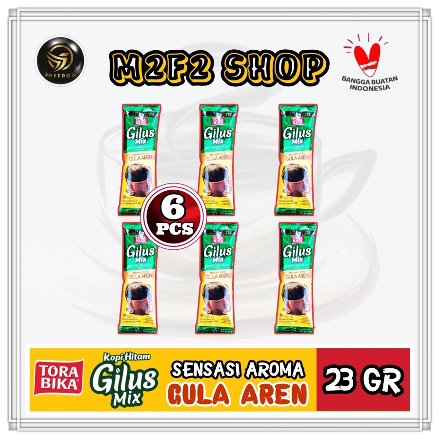 

Torabika Gilus Mix Kopi Hitam Rasa Gula Aren Sachet - 23 gr (Kemasan 6 Pcs)