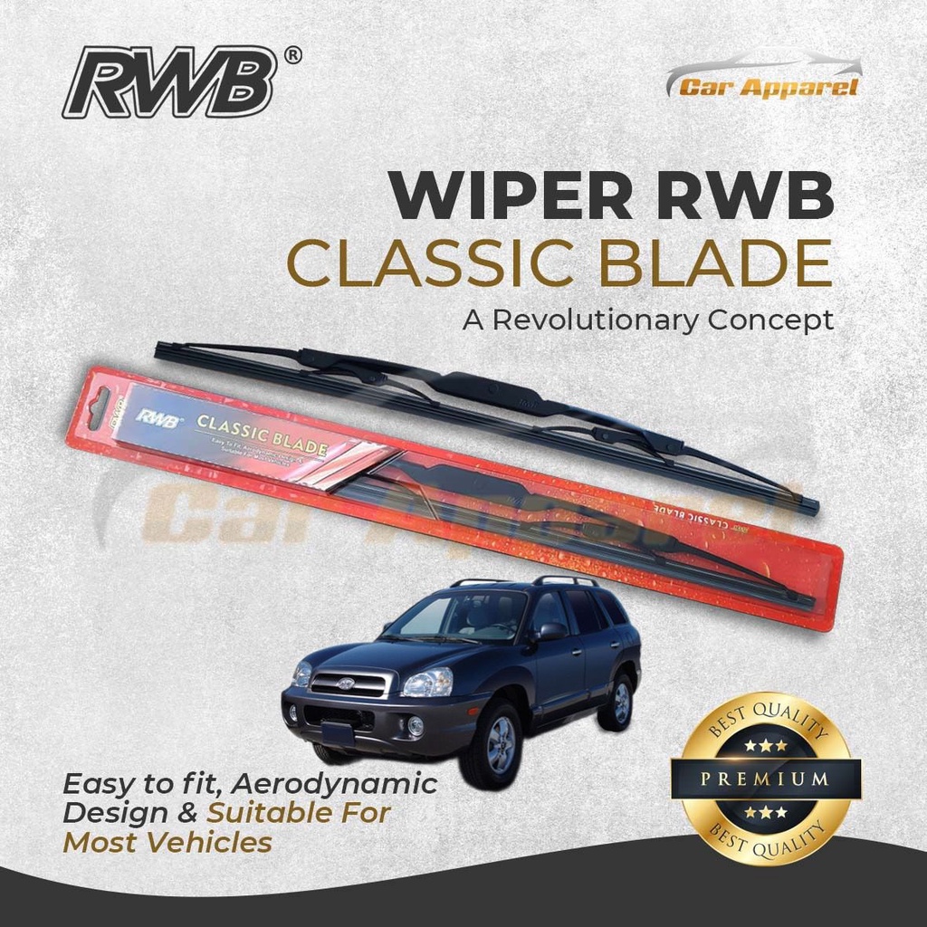 Wiper RWB Classic Hyundai santa fe 2001-2006 Hybrid Windshield Hyundai