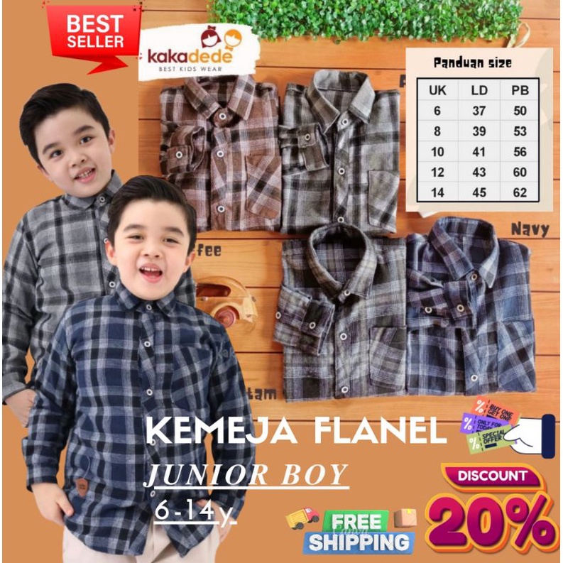 Kemeja Flanel Anak. Kemeja flanel anak laki-laki cowok. Kemeja anak kekinian. Kemeja flanel junior b
