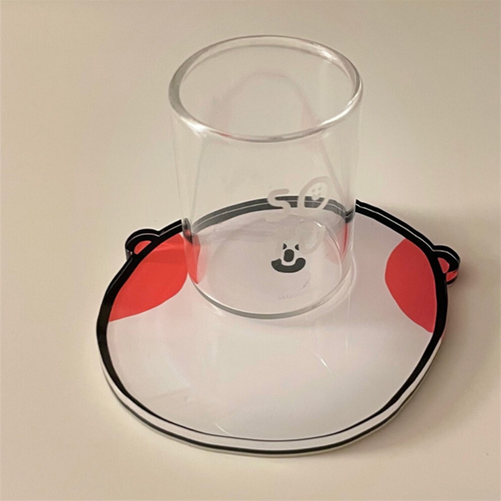 [COD Tangding]simple Ins Kartun Akrilik Coaster Alas Insulasi Panas Tahan Suhu Tinggi Mangkuk Cangkir Pad
