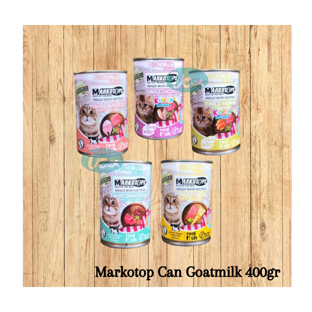 Markotop Goat Milk 400gr Cat Food - Makanan Kucing Can Wet Food