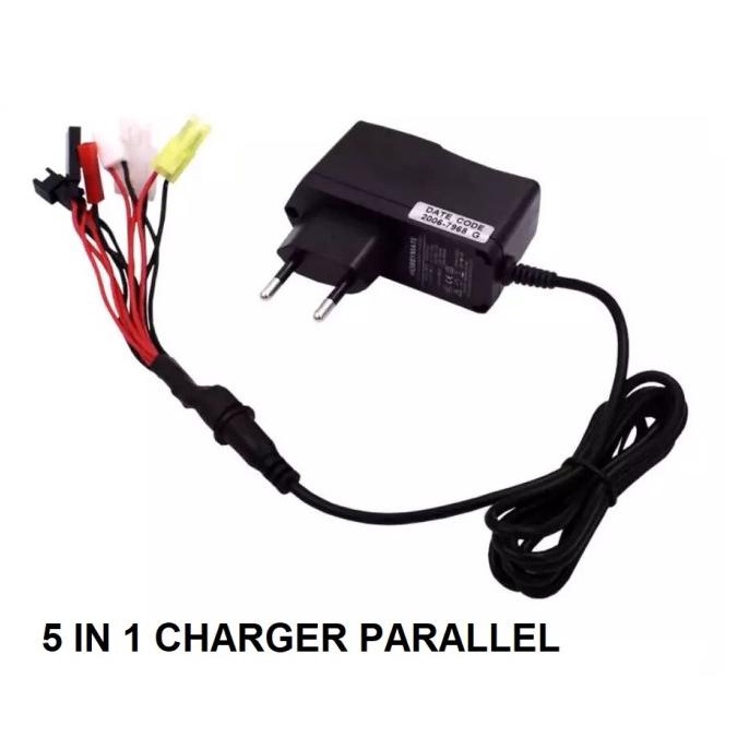Adaptor Charger Rc Parallel 5 In 1 Jst Sm Mini Tamiya Futaba Konektor