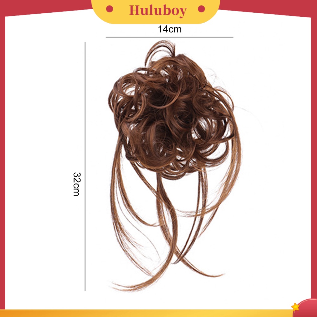 Wig Rambut Bun Elastis Breathable Efek Messy Untuk Pesta