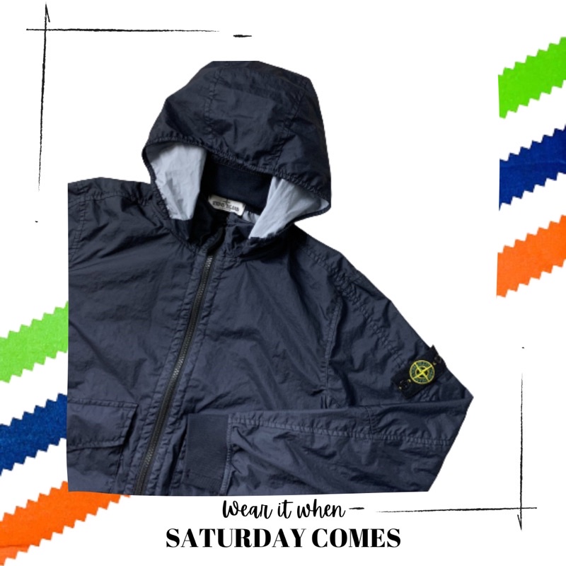 Stone Island Junior Blue Bomber Jacket