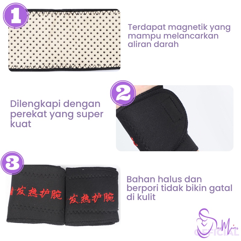 Deker Pergelangan Tangan Sabuk Terapi Perawatan Tubuh Alat Terapi 2 Pcs